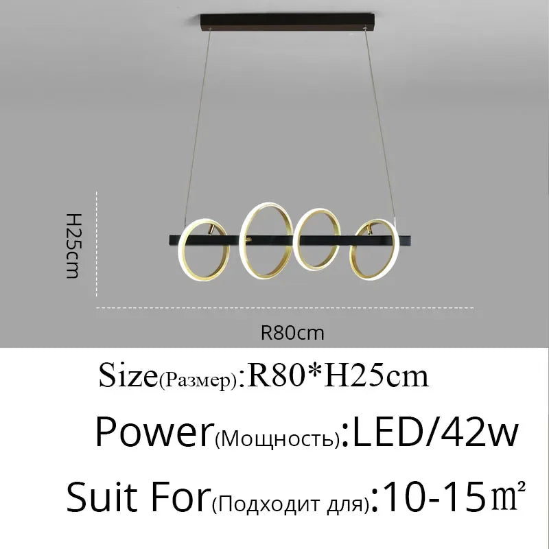 DecorBites™ LED Industrial Chandelier for Dining Living Room Bar - Modern Nordic Style