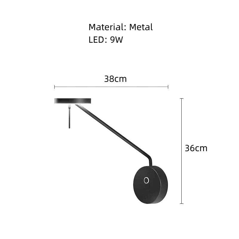 DecorBites™ Black Metal LED Pendant Light: Minimalist Living Room Fixture