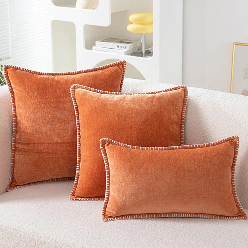 DecorBites™ Luxe Chenille Velvet Cushion Cover Set for Elegant Living Room Decor