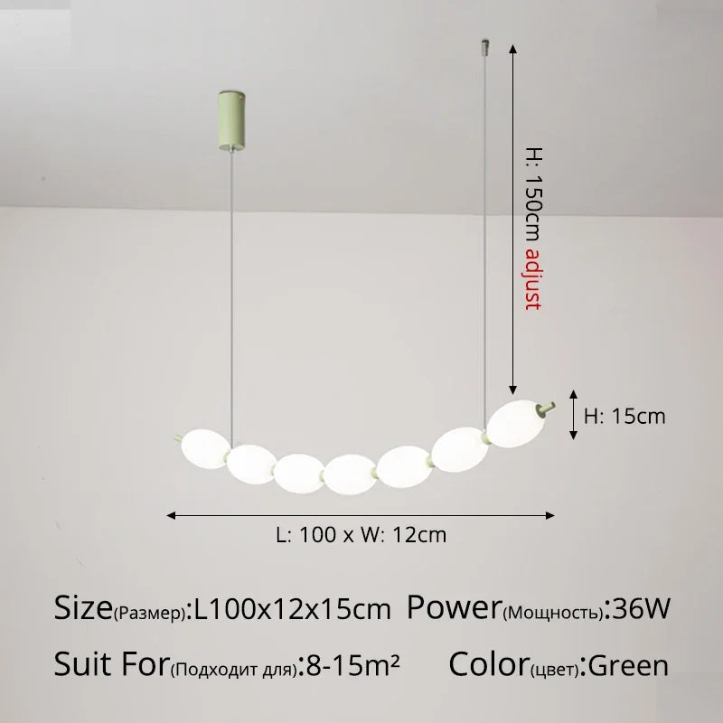 DecorBites™ Bead Nordic Chandelier: Stylish Dining Room Pendant Light for Bar Table Adding Ambiance