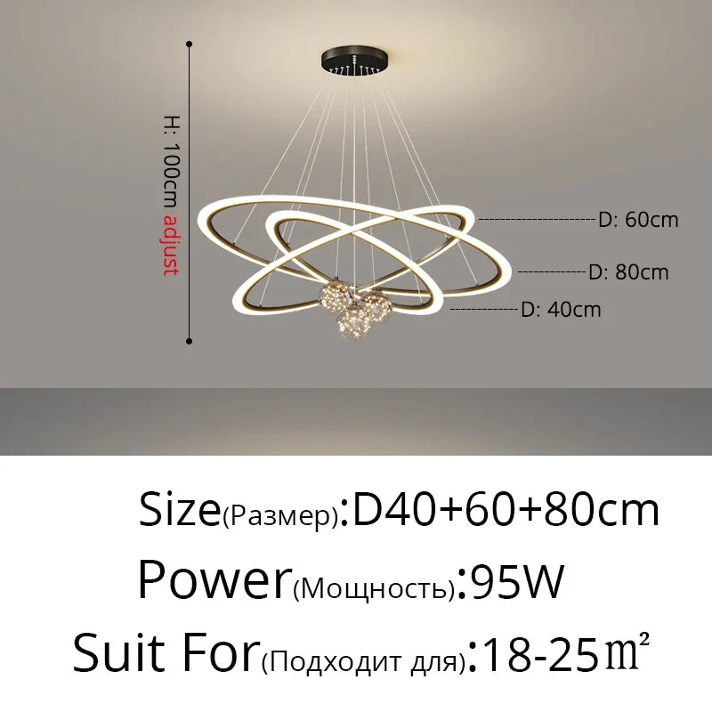 DecorBites™ LED Star Chandeliers: Modern Dimmable Lighting for Living Room Bedroom Decor