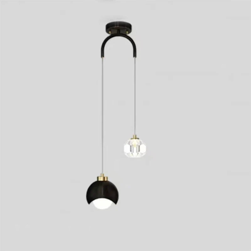 DecorBites™ Crystal Ball Pendant Lights: Modern LED Luxury for Bedroom, Nordic Minimalist Design
