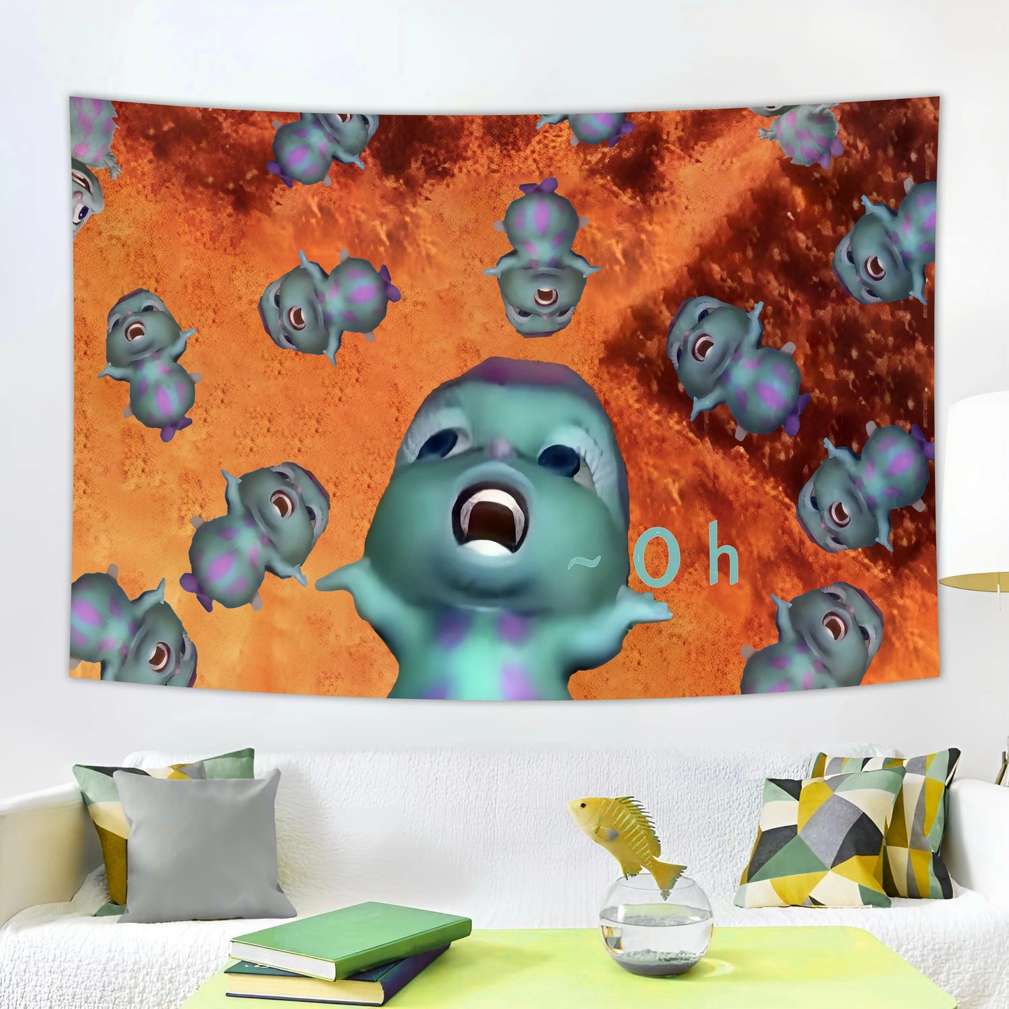 DecorBites™ Funny Cartoon Fantasy Tapestry Fabric Wall Covering for Bedroom Decor
