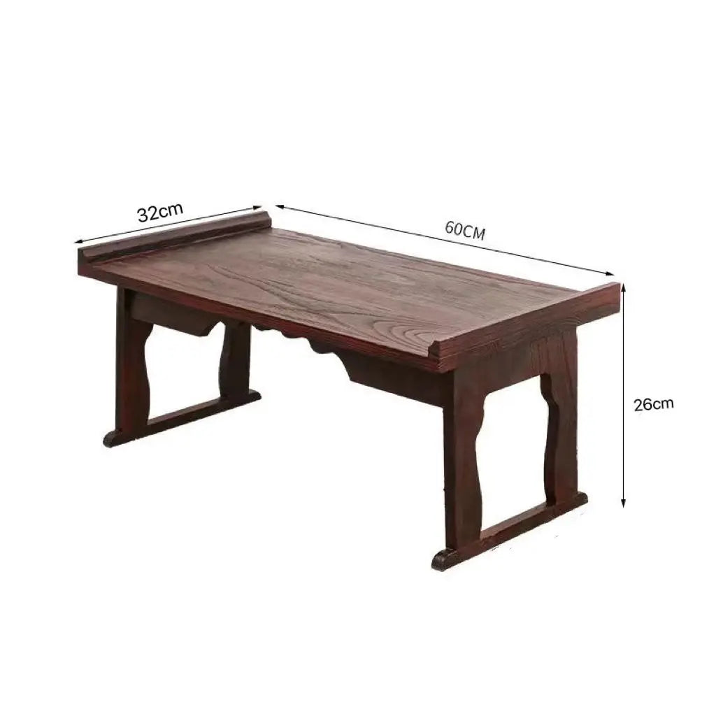 DecorBites™ Antique Chinese Style Solid Wood Foldable Table for Hanfu Shoots & Tea Cooking