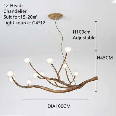 DecorBites™ Glass Bubble Resin Pendant Light Chandelier LED Lamps for Home Decoration