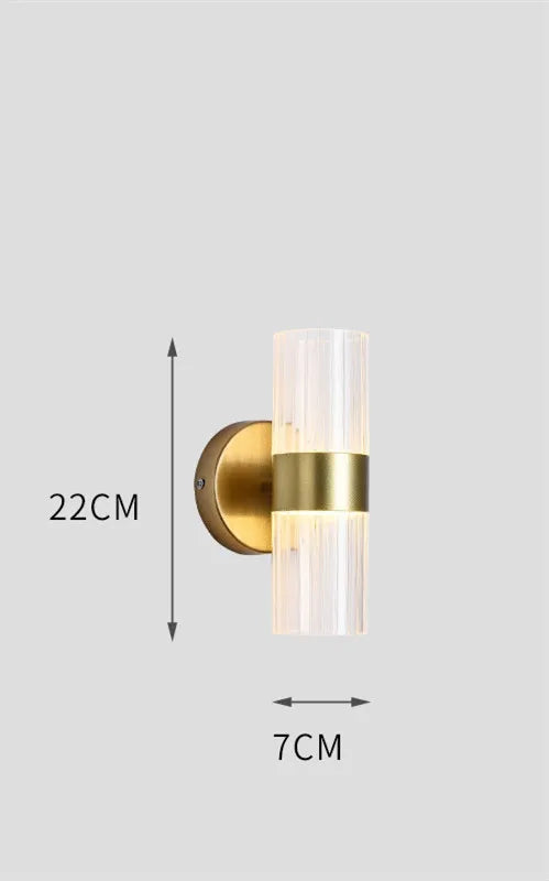 DecorBites™ Glass Shade Luxury Wall Lamp for Bedroom Bedside, Minimalist Design for Elegant Lighting