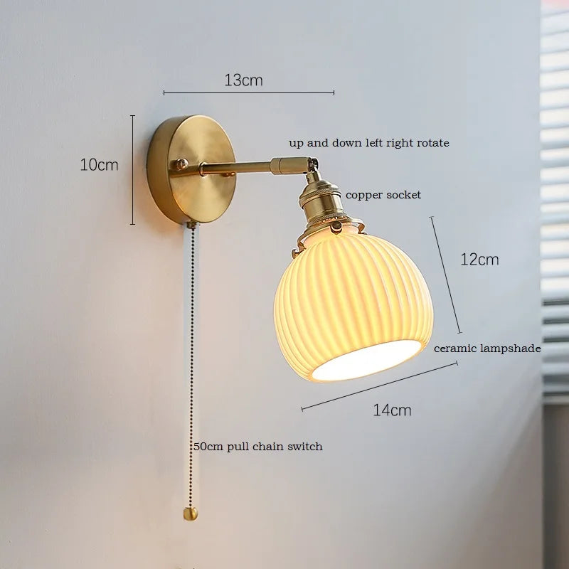 DecorBites™ Ceramic LED Wall Sconce Lamp for Bathroom Bedroom Living Room Mirror Lighting