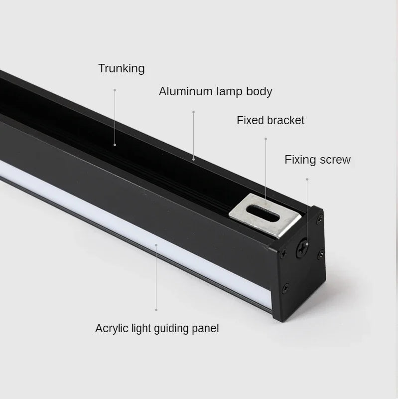DecorBites™ Black Gold LED Strip Wall Lights for Dining & Living Room Modern Minimalist Design