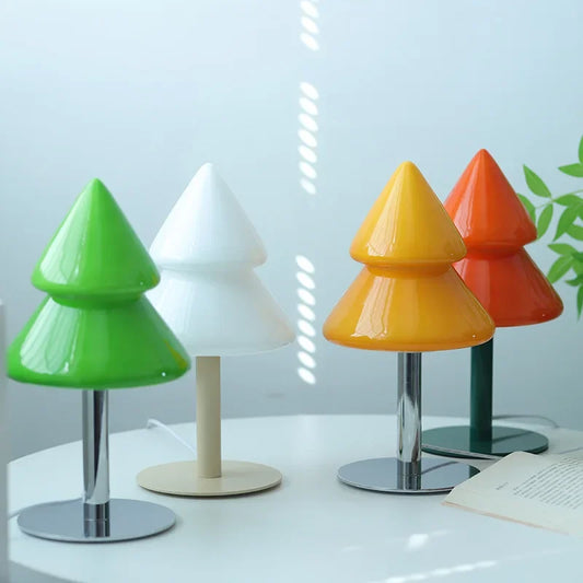 DecorBites™ Christmas Tree Glass Table Lamp for Living Room & Bedroom Decor