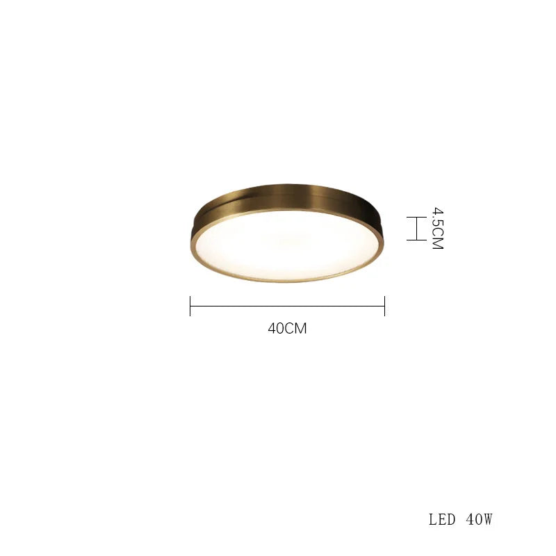 DecorBites™ Copper Ceiling Lamp: Modern Round Surface Mounted Lighting for Bedroom