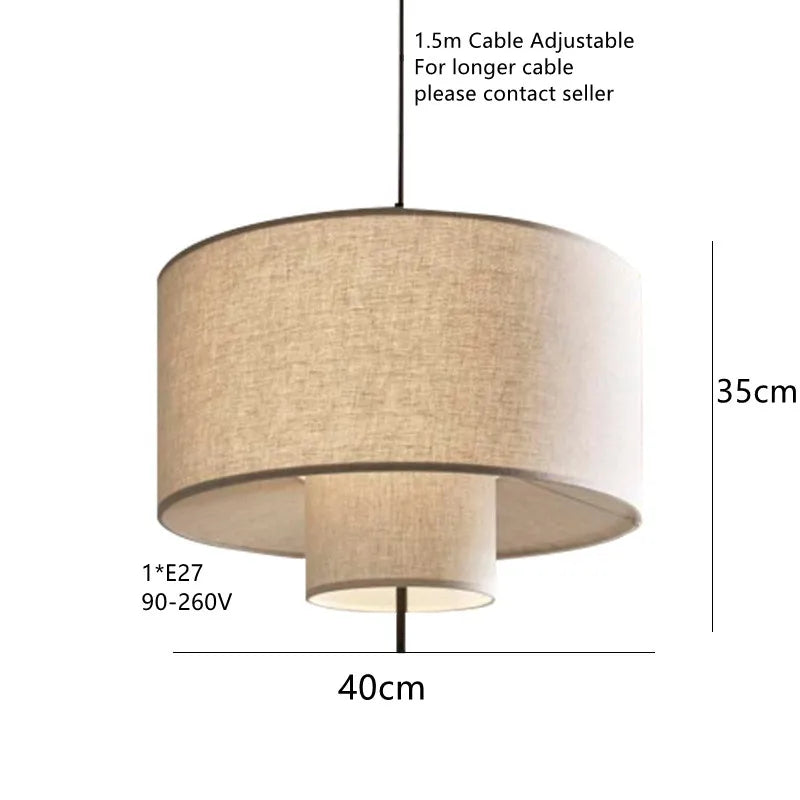 DecorBites™ Bohemia Fabric Pendel Lamp: Handmade French Design for Home, Office, and Hotel