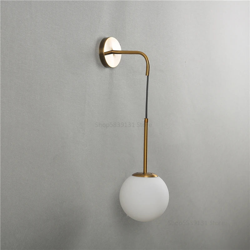 DecorBites™ Glass Ball LED Wall Light for Bedroom Decoration and Living Room Fixtures