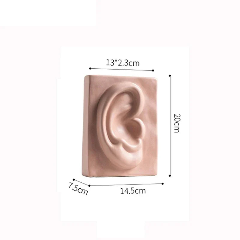 DecorBites™ Ceramic Vase with Ear, Eyes, and Mouth Design for Table Decoration