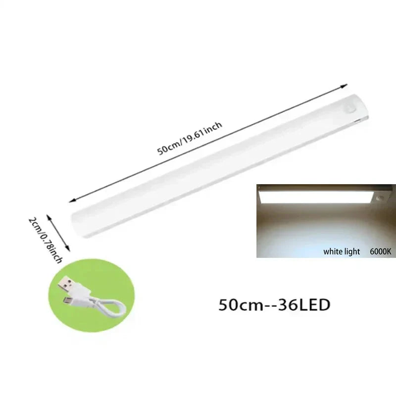DecorBites™ LED Motion Sensor Cabinet Light: Dimmable Rechargeable Nightlight