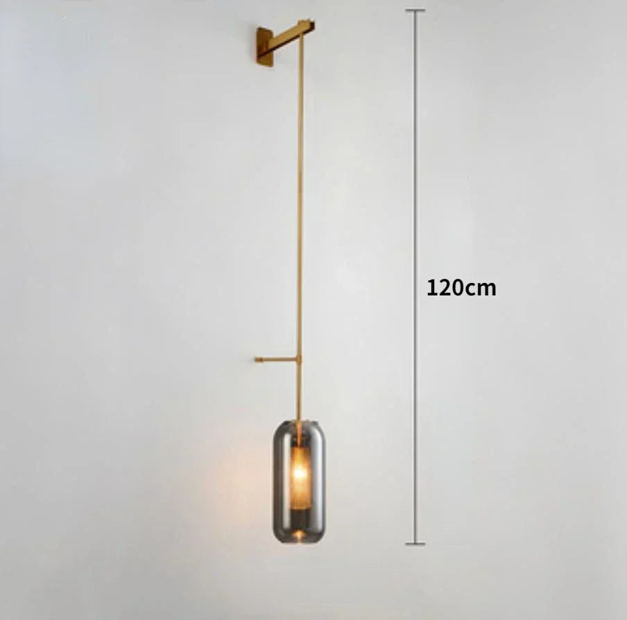 DecorBites™ Gold Glass Wall Sconce Light Fixture for Home Hotel Bathroom Decor