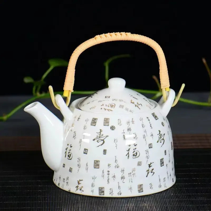 DecorBites™ Blue and White Porcelain Tea Pot Clay Yixing Coffee Teapot Gaiwan Samovar