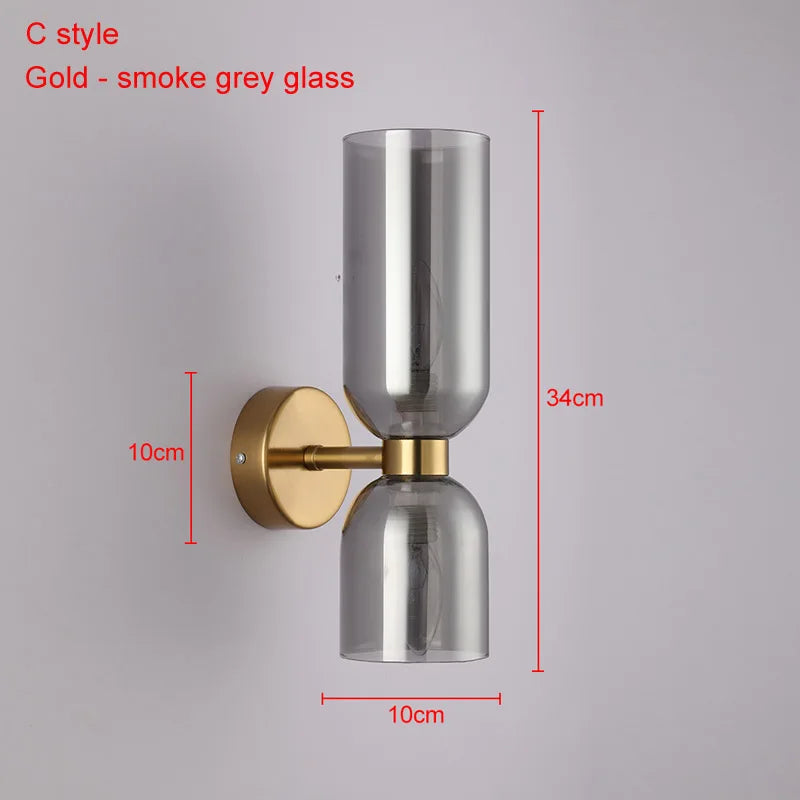 DecorBites™ Glass Ball LED Wall Lamps - Nordic Modern Wall Lights for Bedroom, Bathroom, Staircases