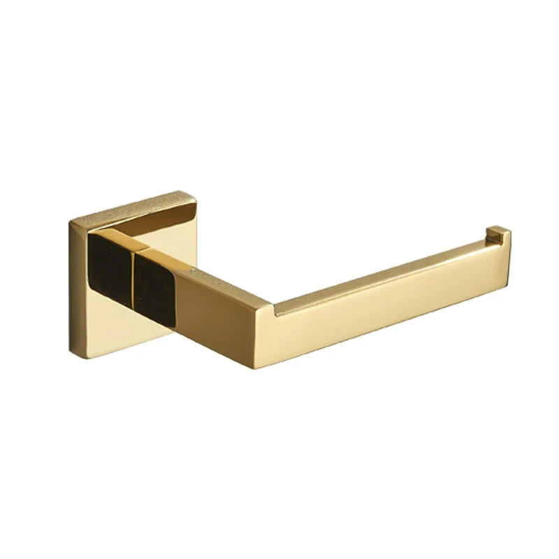 DecorBites™ Gold Square Paper Holder Bathroom Accessory