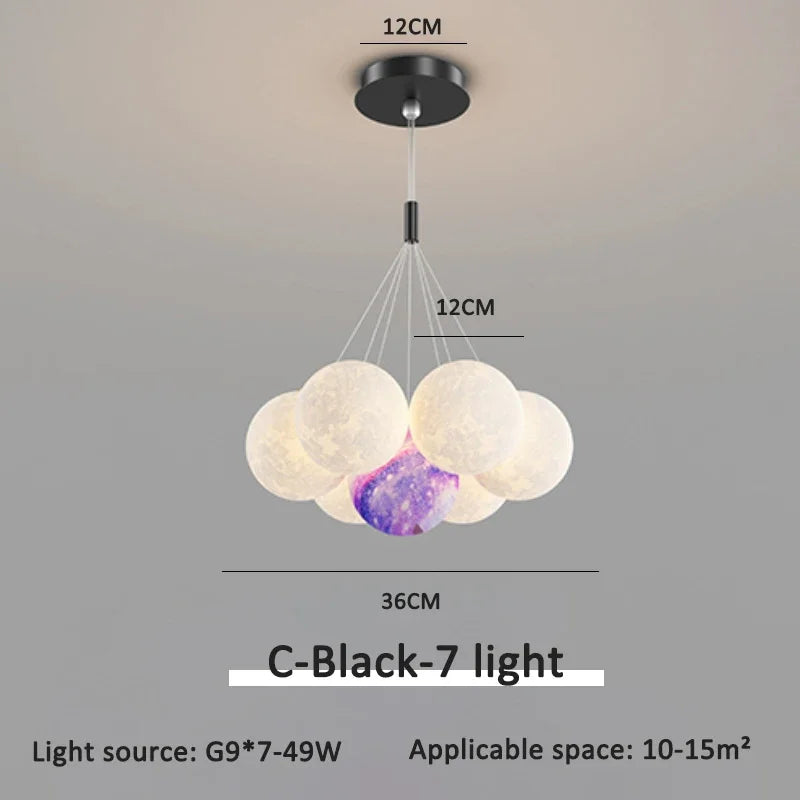 DecorBites™ Bubble Ball LED Pendant Lights: Modern Chandelier for Living Dining Bedroom Office Decor
