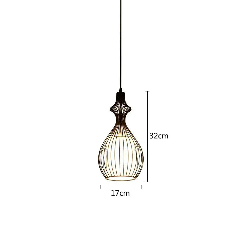 DecorBites™ Iron Cage Pendant Lights for Dining Living Room Bar Cafe Restaurant Industrial Style