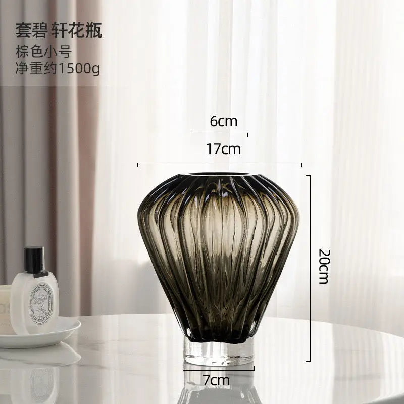 DecorBites™ Blue Hot Air Balloon Vase, Lily Flower Arrangement Home Decoration
