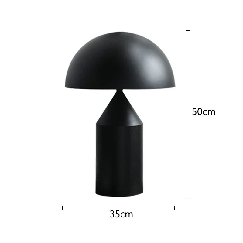 DecorBites™ Gold Iron Mushroom Table Lamp for Home Decor, Living Room, Bedroom - G9 Interface