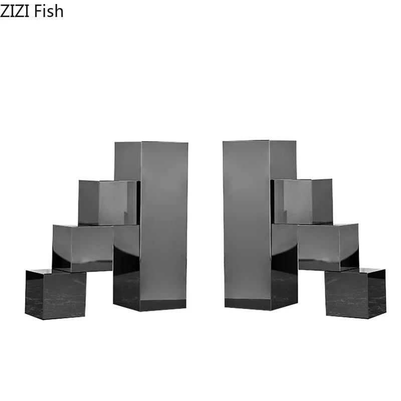 DecorBites™ Crystal Bookends Sculpture Minimalist Artwork Modern Home Decor