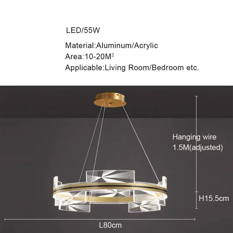 DecorBites™ Gold Aluminum Plating LED Pendant Lights for Home Decor
