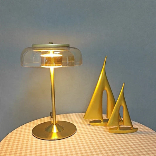 DecorBites™ Elegant Mushroom Glass Bowl Table Lamp for Modern Nordic Living Spaces