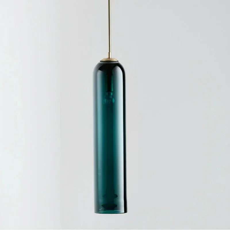DecorBites™ LED Green Glass Pendant Lamp for Kitchen Bar Decor - Hanging Chandeliers Lighting