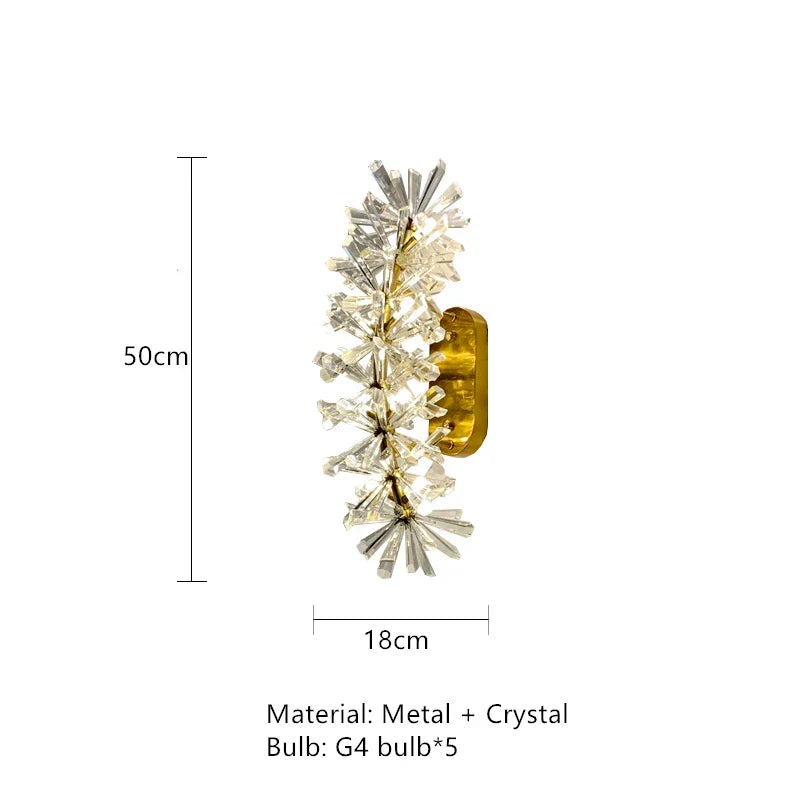 DecorBites™ Crystal Chandelier Flower Luxury Round Rings Hang Lamp for Indoor Spaces