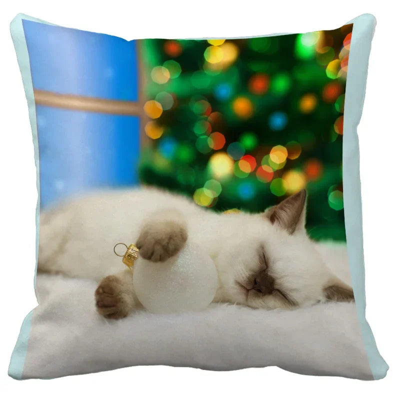 DecorBites™ Bubble Black Cats Cat Pillow Cases Sofa Home Decor Custom Cushion Cover