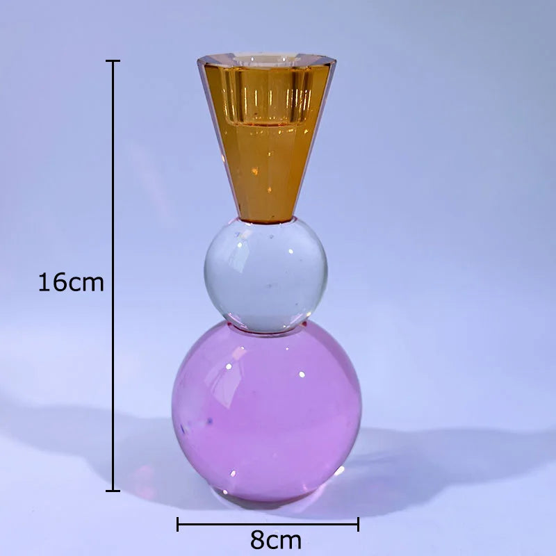 DecorBites™ Crystal Candle Holders: Romantic Candlestick & Wax Melt Burner for Modern Home Decor