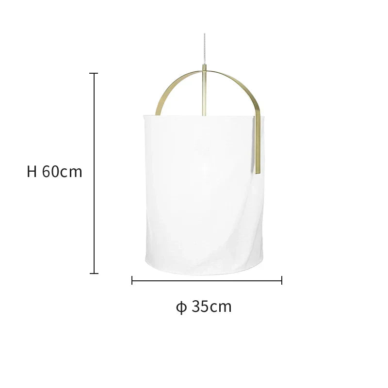 DecorBites™ Linen Cloth Pendant Light: Elegant Bohemian Fabric Chandelier for Home, Restaurant, Hotel