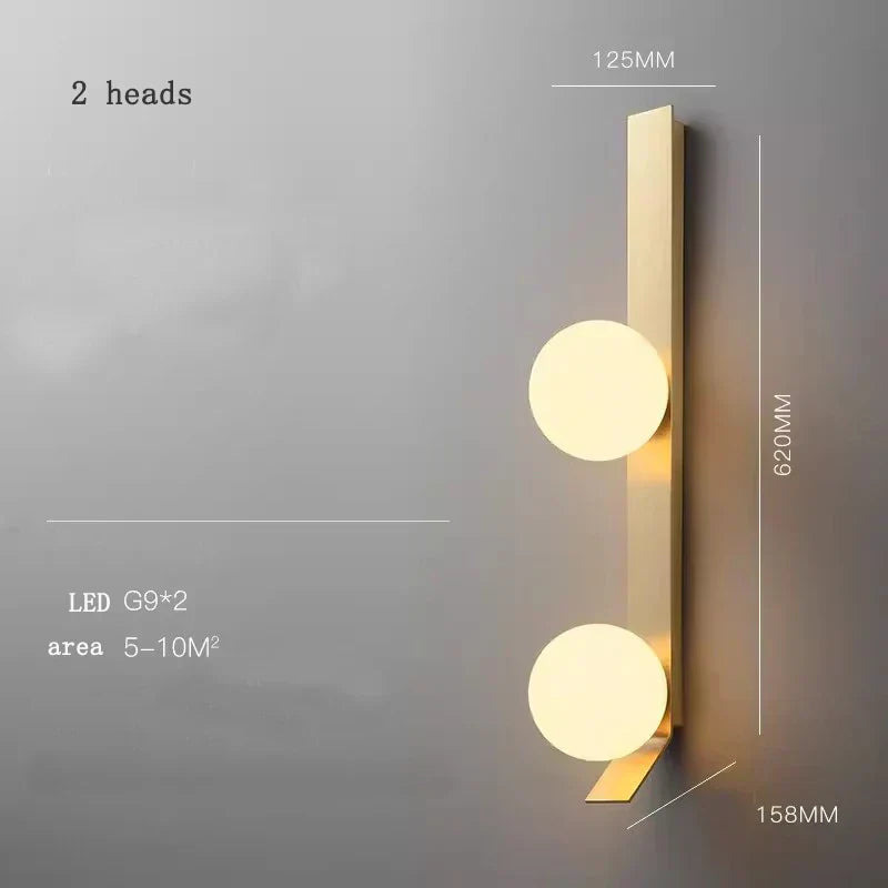 DecorBites™ Glass Ball Nordic Wall Lamp for Living Room Bedside Study Balcony
