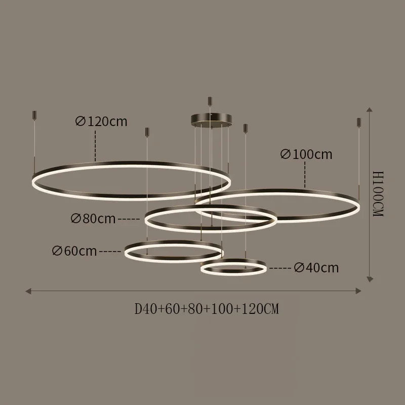 DecorBites™ LED Pendant Chandeliers for Staircase & Living Room Lighting