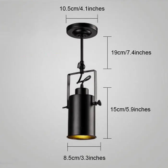 DecorBites™ Black Wrought Iron Spotlight Accent Lamp - Adjustable Flush Mount Lighting