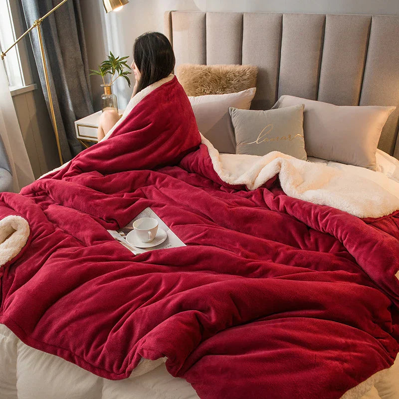 DecorBites™ Cozy Dual Use Flannel Duvet Cover - Autumn Winter Warmth Blanket Quilt