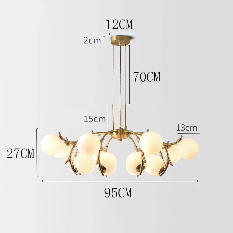 DecorBites™ LED Chandelier Lighting for Living Room Bedroom Dining Room Décor