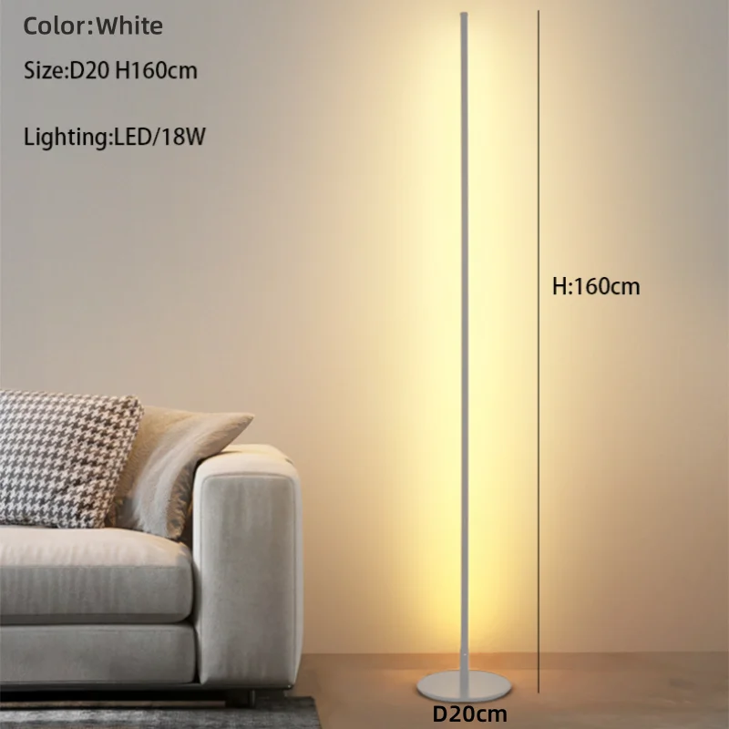 DecorBites™ LED Floor Lamp 15W Aluminum Iron Paint Black/White Living Room Bedroom Lighting