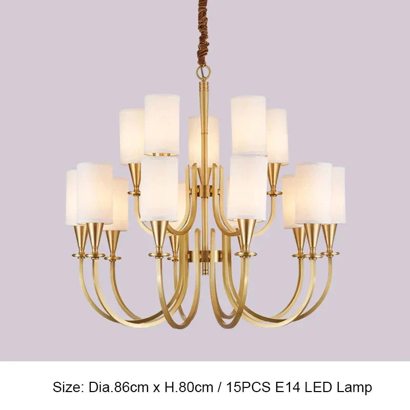DecorBites™ Copper Chandelier Lights for Living Room, Kitchen, and Bedroom