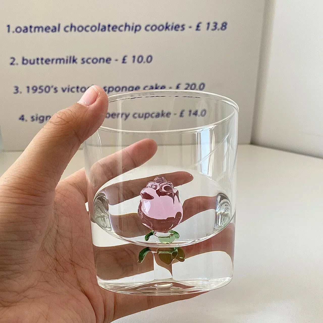 DecorBites™ 3D Pink Glass Rose Wine Goblets Set - Lovely Household Gift