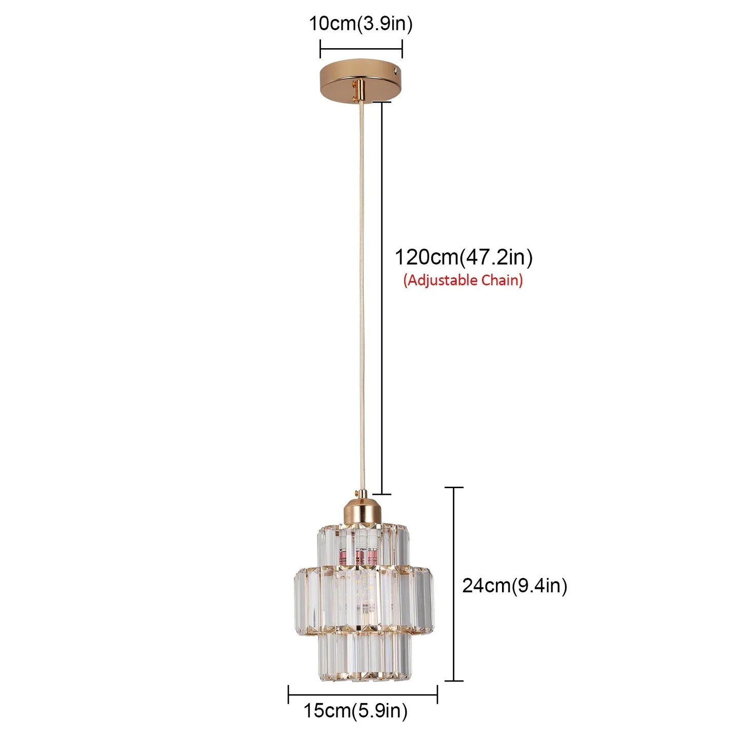 DecorBites™ Crystal Chandelier: Elegant LED Ceiling Light for Living Room, Bedroom, and Aisle. Luxurious Modern Design.