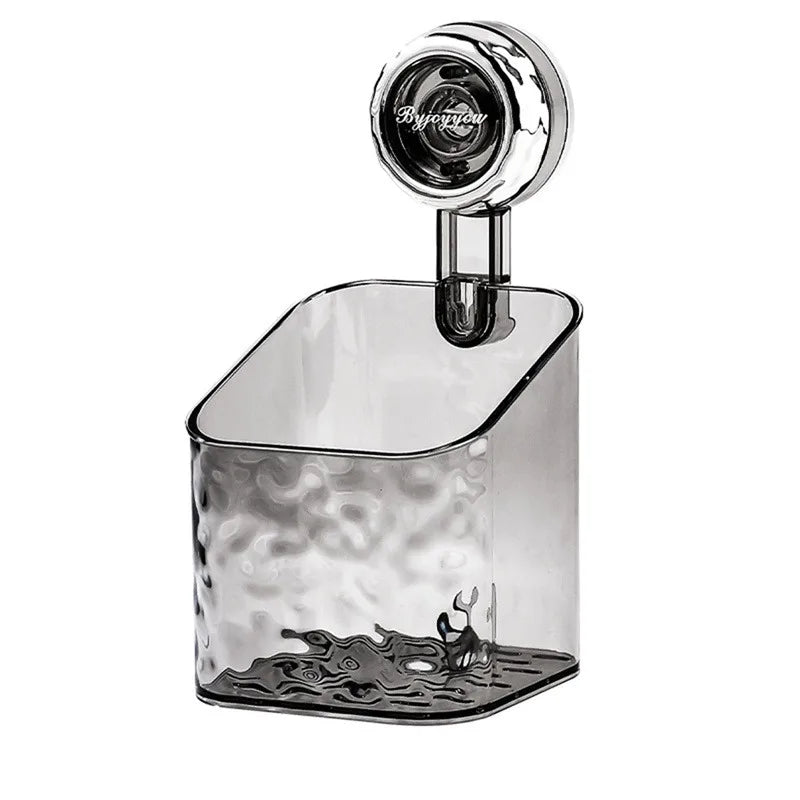 DecorBites™ Bathroom Shelf Suction Cup Storage Rack - Wall Mounted Draining Basket