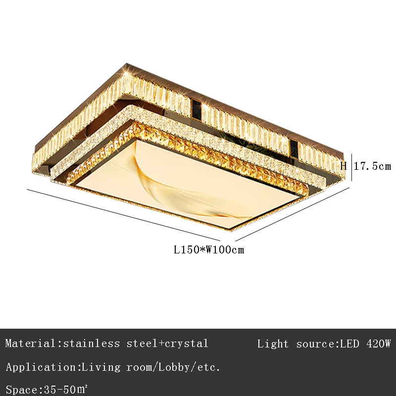 DecorBites™ Gold Crystal Ceiling Lights for Modern Home Decor