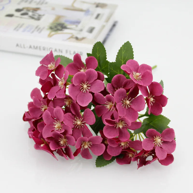 DecorBites™ Begonia Silk Flower Bouquet - Home Soft Decoration Bouquet