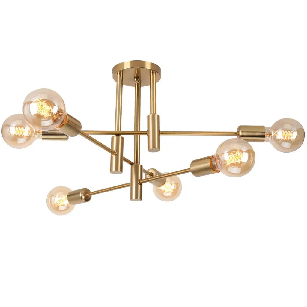 DecorBites™ Gold Iron Cage Ceiling Light Modern Nordic Decor Retro Loft Fixture E27