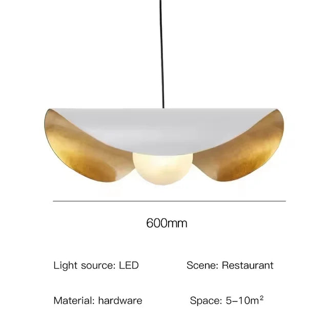 DecorBites™ Lederam Manta Pendant - Industrial Retro Style White/Black Ceiling Lamp