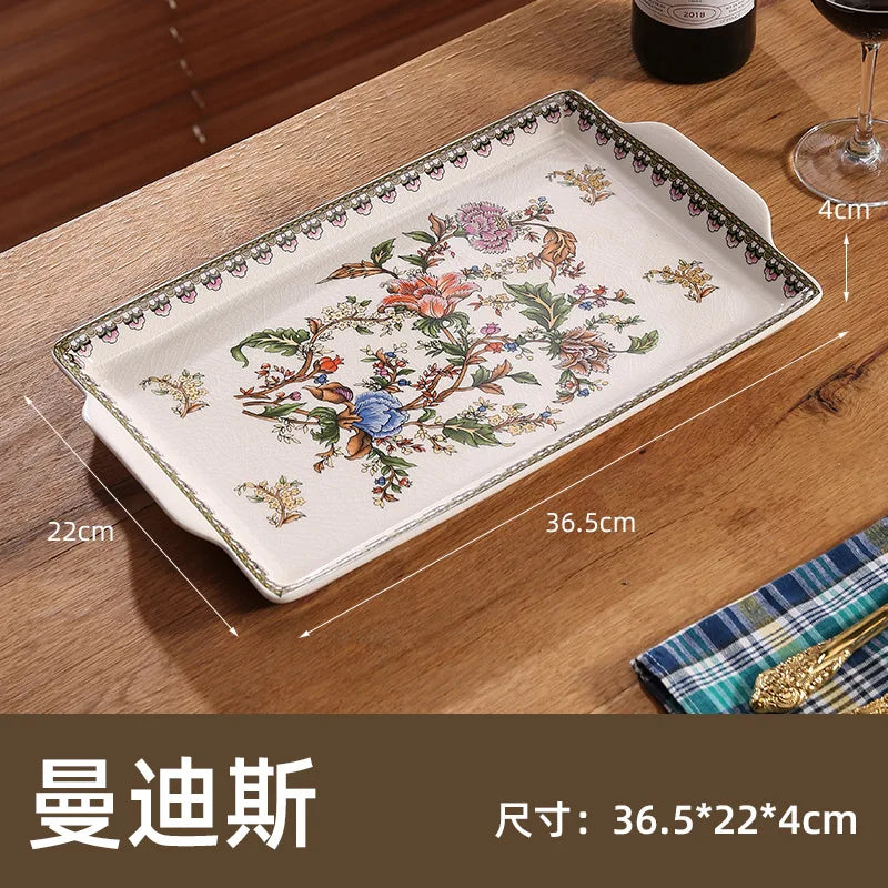 DecorBites™ Ice Crack Tray: Moroccan Food Plate, Middle East Holder Tray for Home Kitchen