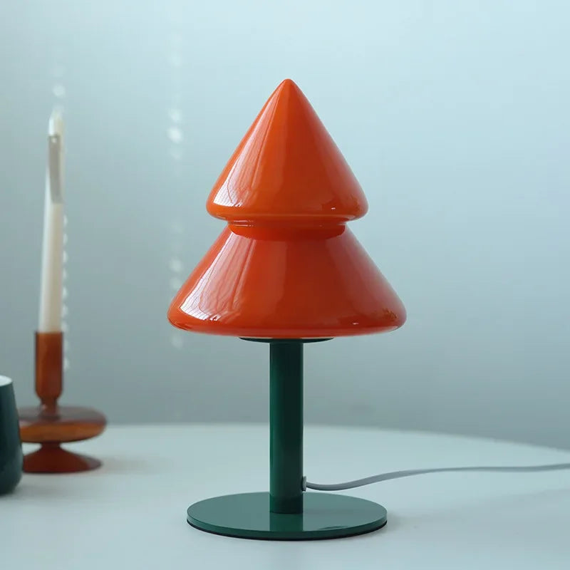 DecorBites™ Christmas Tree Glass Table Lamp for Living Room & Bedroom Decor